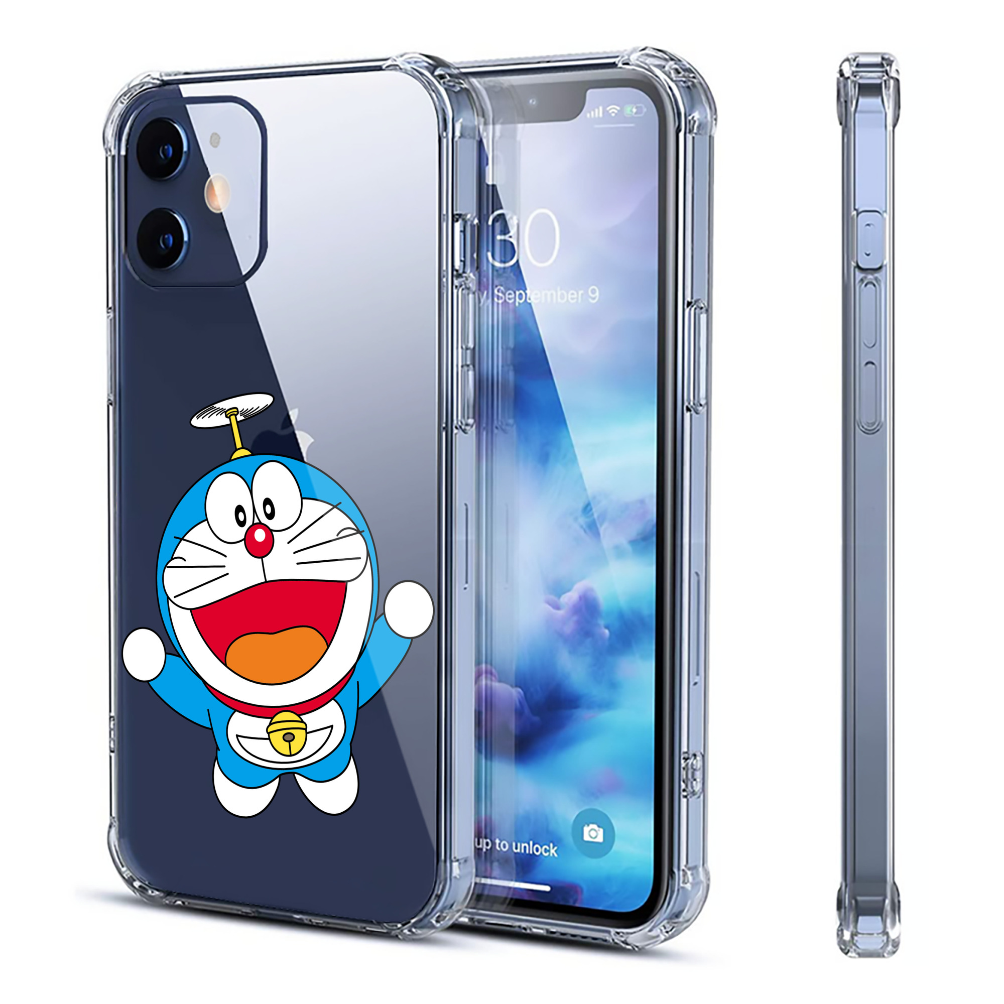 （画像用） ドラえもん Doraemon 【iPhone 12シリーズ対応】透明スマホケース（クリアソフトケース）